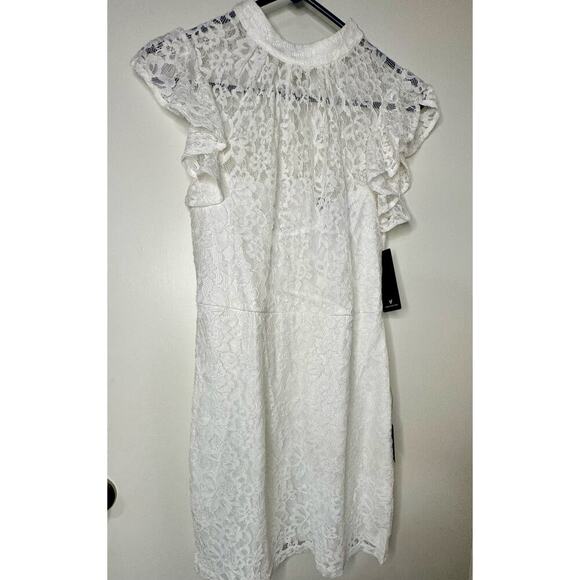 Lulus white lace mini dress NWT Size medium - Picture 1 of 3